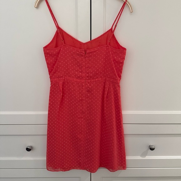 J. Crew Coral Clip Dot Silk Cami Cocktail Dress - Like new! - Picture 4 of 4